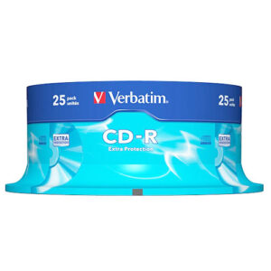 VERBATIM CD-R 25 TUB 52X80 MIN