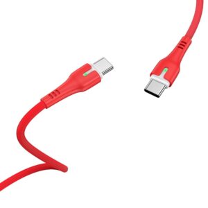 HOCO cable Type C to Type C Surplus Power Delivery PD60W X45 1 meter red