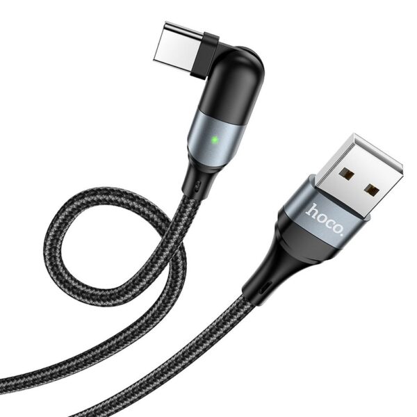 HOCO cable USB  to Type C Orbit Power Delivery Fast Charging 3A U100 black