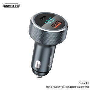 REMAX car charger Typ C Power Delivery 36W + USB QC 5A RCC215 silver