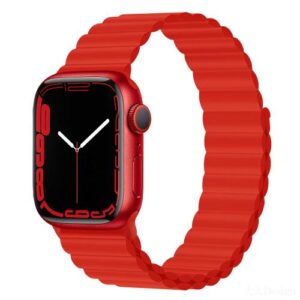 Strap Devia Sport3 Silicone Magnet Band Apple Watch 4/ 5/ 6/ 7/ 8/ SE (38/ 40/ 41mm) Deluxe Series Red