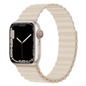 Strap Devia Sport3 Silicone Magnet Band Apple Watch 4/ 5/ 6/ 7/ 8/ SE (38/ 40/ 41mm) Deluxe Series Starlight
