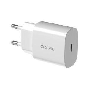 Travel Fast Charger Devia EA315 with Single Output USB C PD 25W Smart Series White
