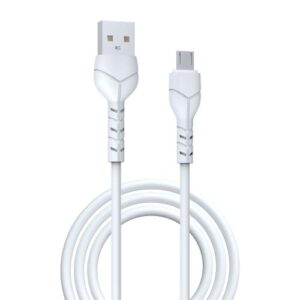 USB 2.0 Cable Devia EC144 USB A to Micro USB 1m Kintone Series White