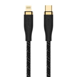 USB 2.0 Cable Woven Devia EC418 Braided USB C to Lightning 1.5m Star Series Black