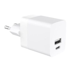 Travel Fast Charger inos with Dual Output USB A & USB C PD 3.0 45W White