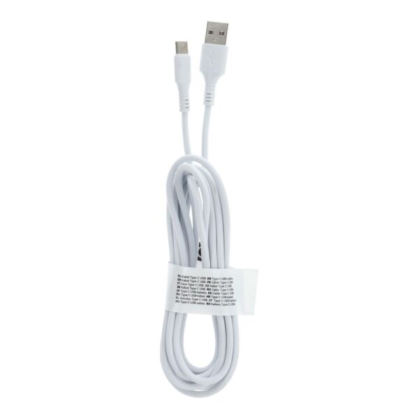Cable USB - Type C 2.0 C279 white 3 meter