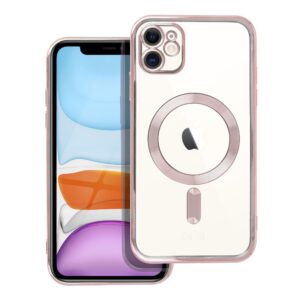 Electro Mag Cover case compatible with MagSafe for IPHONE 11 rose gold