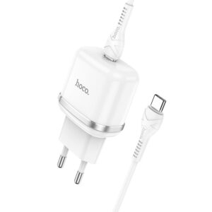 HOCO charger Type C PD 20W Fast Charge Victorious with cable for Type C N24 white