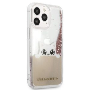 Original faceplate case KARL LAGERFELD KLHCP13XPABGNU for iPhone 13 PRO MAX (Liquid Glitter Peek A Boo / pink)