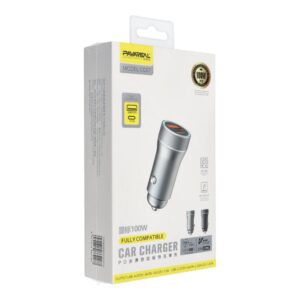 PAVAREAL car charger  Type C PD 20W + USB 3A PA-CC67 gray