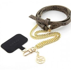 Pendant GUESS GUUC4MG4EW (Strap and Chain with 4G Charm / gold and brown)