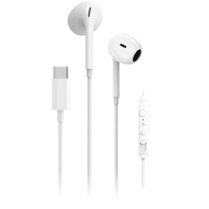 Wired earphones with micro Type C Pavareal PA-E85 white