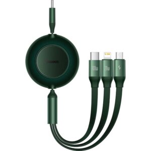 BASEUS cable Type C to Micro/Lighting/Type C 1.1m 3w1 Bright Mirror 2 Power Delivery 100W green CAMJ010206