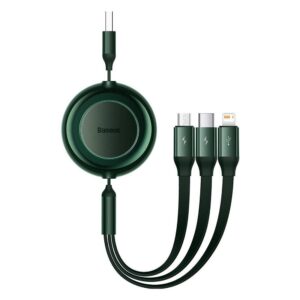 BASEUS cable USB to Micro/Lighting/Type C 3in1 Bright Mirror 2 Power Delivery 1.1m green CAMJ010006