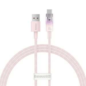 BASEUS cable USB to Type C Power Delivery Explorer 100W 1m  pink CATS010404