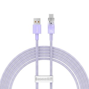 BASEUS cable USB to Type C Power Delivery Explorer 100W 2m purple CATS010505