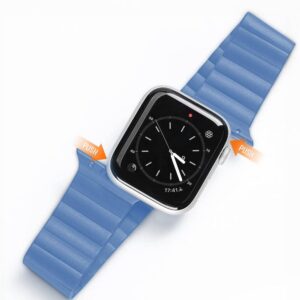 DUX DUCIS Chain - magnetic silicone strap for Apple Watch 42/44/45mm blue