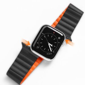 DUX DUCIS Chain - magnetic silicone strap for Apple Watch 49mm black