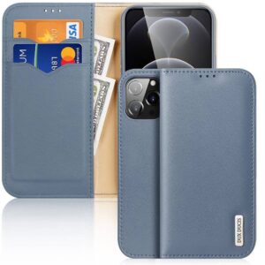 DUX DUCIS Hivo - Leather Wallet Case for Apple iPhone 13 Pro Max blue