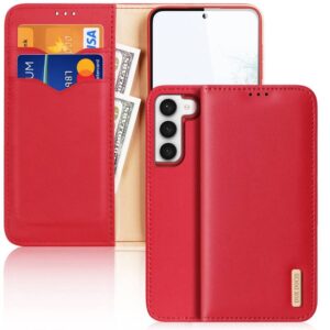 DUX DUCIS Hivo - Leather Wallet Case for Samsung Galaxy S23 Plus red