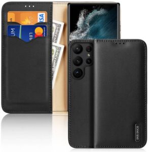 DUX DUCIS Hivo - Leather Wallet Case for Samsung Galaxy S23 Ultra black