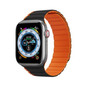 DUX DUCIS LD - silicone strap for Apple Watch 38/40/41mm black/orange