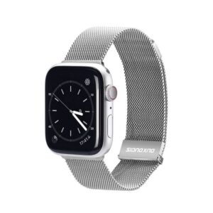 DUX DUCIS Milanese - stainless steel magnetic strap for Apple Watch 42/44/45mm silver