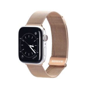 DUX DUCIS Milanese - stainless steel magnetic strap for Apple Watch 42/44/45mm złoty