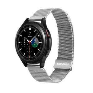 DUX DUCIS Milanese - stainless steel magnetic strap for Samsung Galaxy Watch / Huawei Watch / Honor Watch / Xiaomi Watch (22mm band) silver