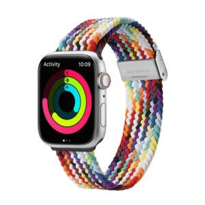 DUX DUCIS Mixture II - stretchable braided strap for Apple Watch 42/44/45mm rainbow