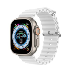 DUX DUCIS Ocean Wave - sport silicone strap for Apple Watch 38/40/41mm white
