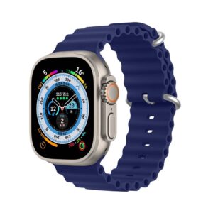 DUX DUCIS Ocean Wave - sport silicone strap for Apple Watch 42/44/45mm blue