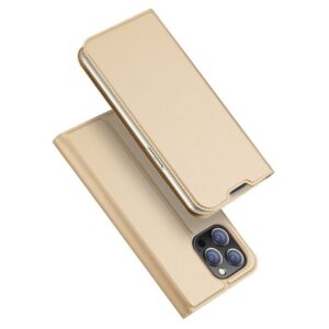 DUX DUCIS Skin Pro - Smooth Leather Case for Apple iPhone 14 Pro Max gold