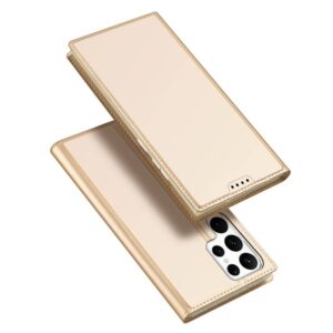 DUX DUCIS Skin Pro - Smooth Leather Case for Samsung Galaxy S23 Ultra gold