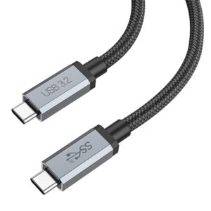 HOCO cable Type C to Type C Power Delivery PD100W 5A USB3.2 20Gbps US06 1m black