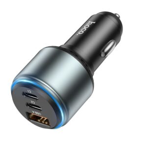 HOCO car charger USB QC + 2x Type C PD 95W Galloper NZ9 black