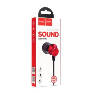 HOCO earphones Proper sound with mic M51 red