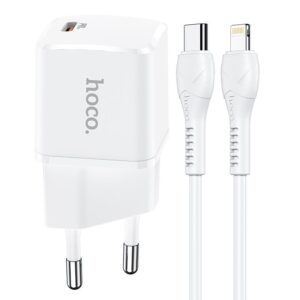 HOCO travel charger Type C + cable Type C to iPhone Lightning 8-pin Power Delivery 20W Starter N10 white