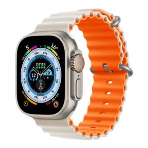Strap Devia Sport6 Silicone Apple Watch (38/ 40/ 41mm) Two-Tone Deluxe Starlight-Orange