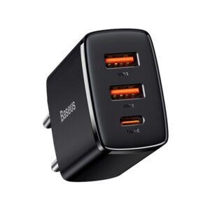BASEUS charger 2x USB + Type C Compact PD 30W black CCXJ-E01