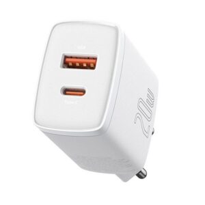 BASEUS charger USB + Type C Compact PD 20W white CCXJ-B02/CCCP20UE