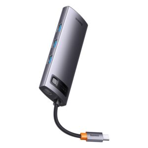 BASEUS HUB Multifunctional 6in1 Type C to 3x USB3.0 / PD / HDMI 4K 60Hz / RJ45 gray WKWG080013/BS-OH100