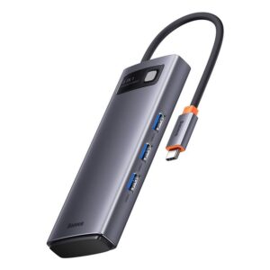 BASEUS HUB Multifunctional 6in1 Type C to 3x USB3.0 / PD / SD/TF gray WKWG030213/BS-OH042