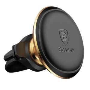 BASEUS car holder Magnetic Air Vent Car Mount Holder with cable clip gold SUGX020015/SUGX-AOV