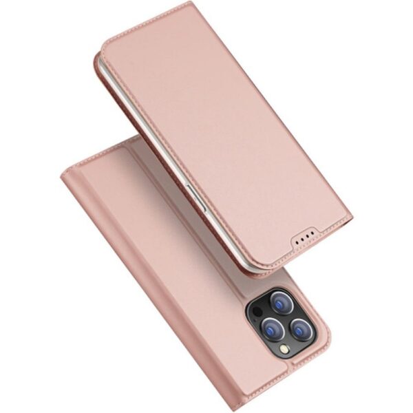 DUX DUCIS Skin Pro - Smooth Leather Case for Apple iPhone 15 Pro rose