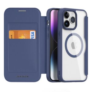 DUX DUCIS Skin X Pro - Folio Case compatible with MagSafe for Apple iPhone 15 Pro blue
