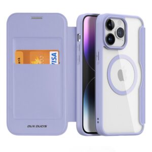DUX DUCIS Skin X Pro - Folio Case compatible with MagSafe for Apple iPhone 15 Pro purple