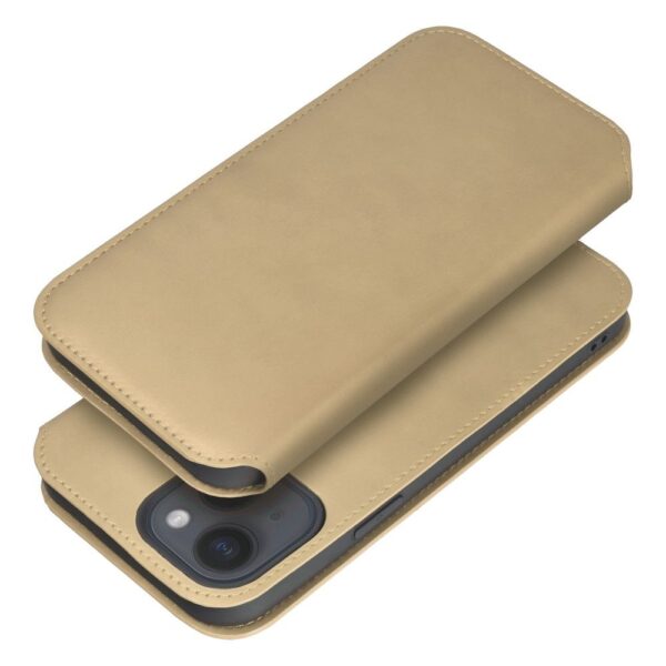 Dual Pocket book for IPHONE 15 gold