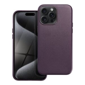 Leather Mag Cover for IPHONE 15 PRO MAX dark violet